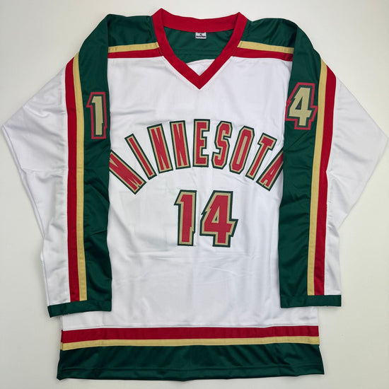 Autographed/Signed Joel Eriksson Ek Minnesota White 25th Anniversary Hockey Jersey Beckett BAS COA