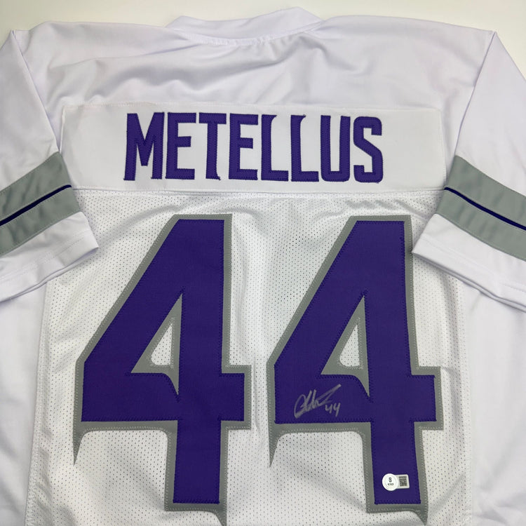 Autographed/Signed Josh Metellus Minnesota White Alternate Football Jersey Beckett BAS COA