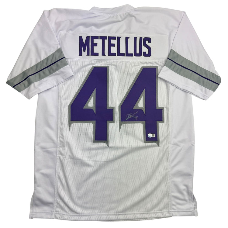 Autographed/Signed Josh Metellus Minnesota White Alternate Football Jersey Beckett BAS COA