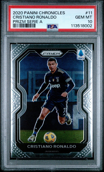 Graded 2020 Panini Chronicles Cristiano Ronaldo #11 Prizm Serie A Soccer Card PSA 10 Gem Mint