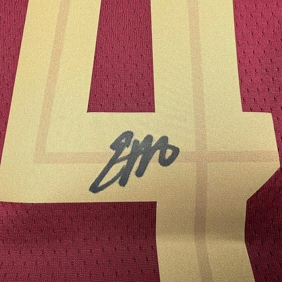 Framed Autographed/Signed Evan Mobley 35x39 Cleveland Cavaliers Maroon Authentic Basketball Jersey Fanatics COA