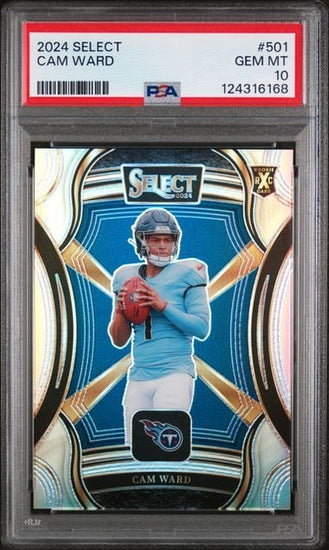 Graded 2024 Panini Select Cam Ward #501 XRC Rookie RC Football Card PSA 10 Gem Mint