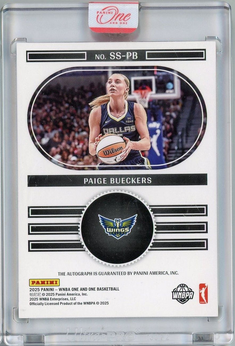 2025 Panini One and One WNBA Paige Bueckers #SSPB Auto /99 Rookie RC Basketball Card