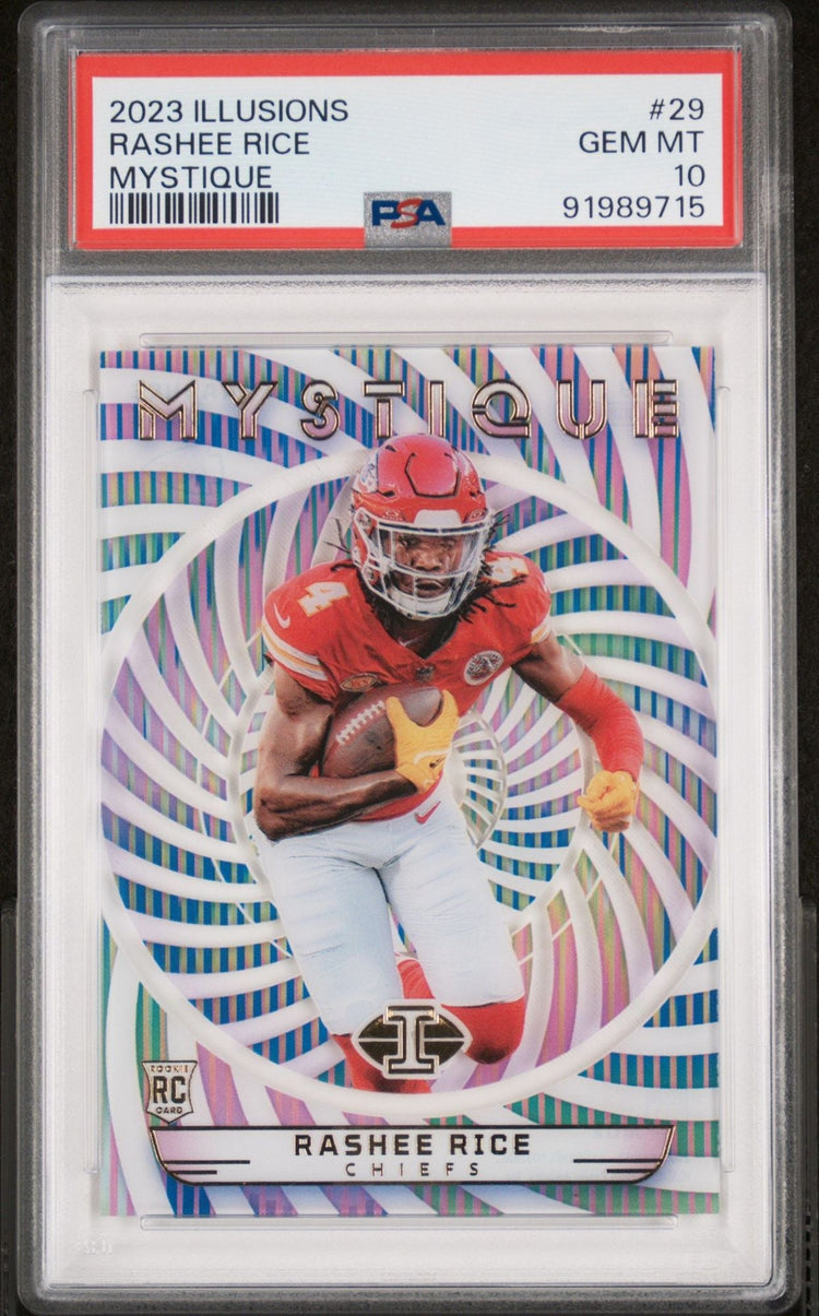 Graded 2023 Panini Illusions Rashee Rice #29 Mystique Rookie RC Football Card PSA 10 Gem Mint