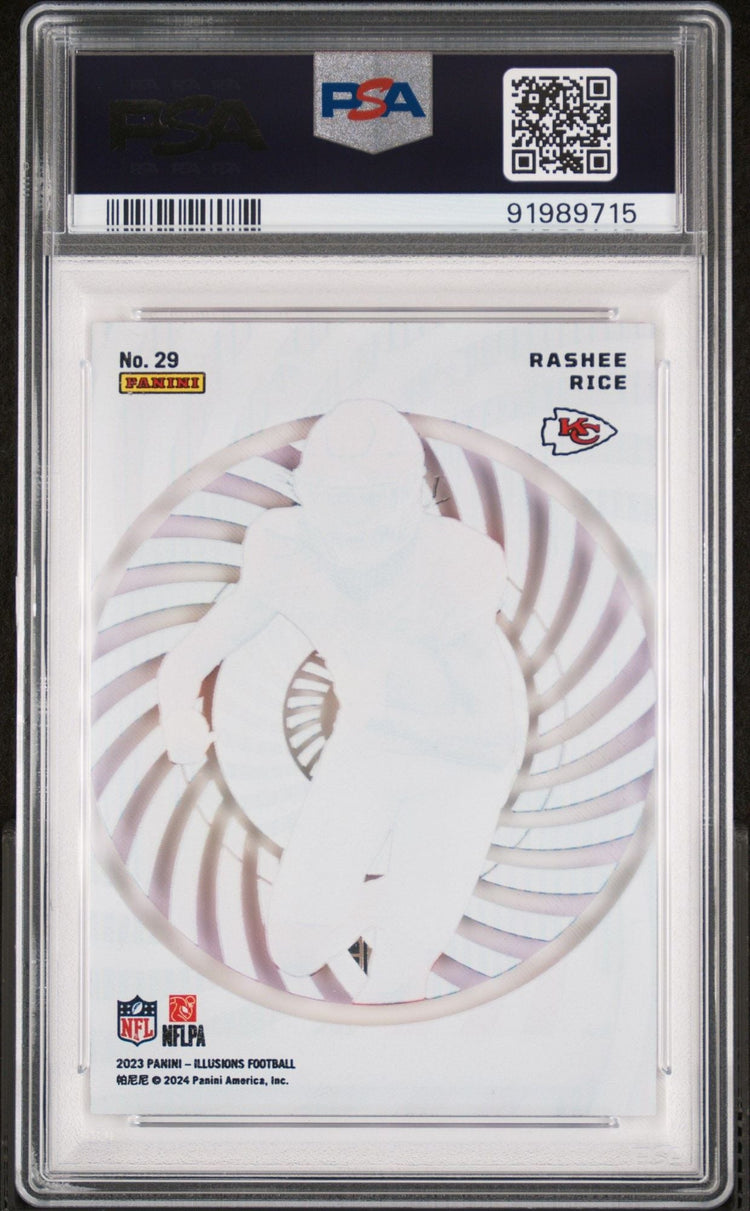 Graded 2023 Panini Illusions Rashee Rice #29 Mystique Rookie RC Football Card PSA 10 Gem Mint