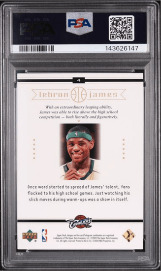 Graded 2003 Upper Deck LeBron James #4 Box Set Rookie RC Basketball Card PSA 10 Gem Mint