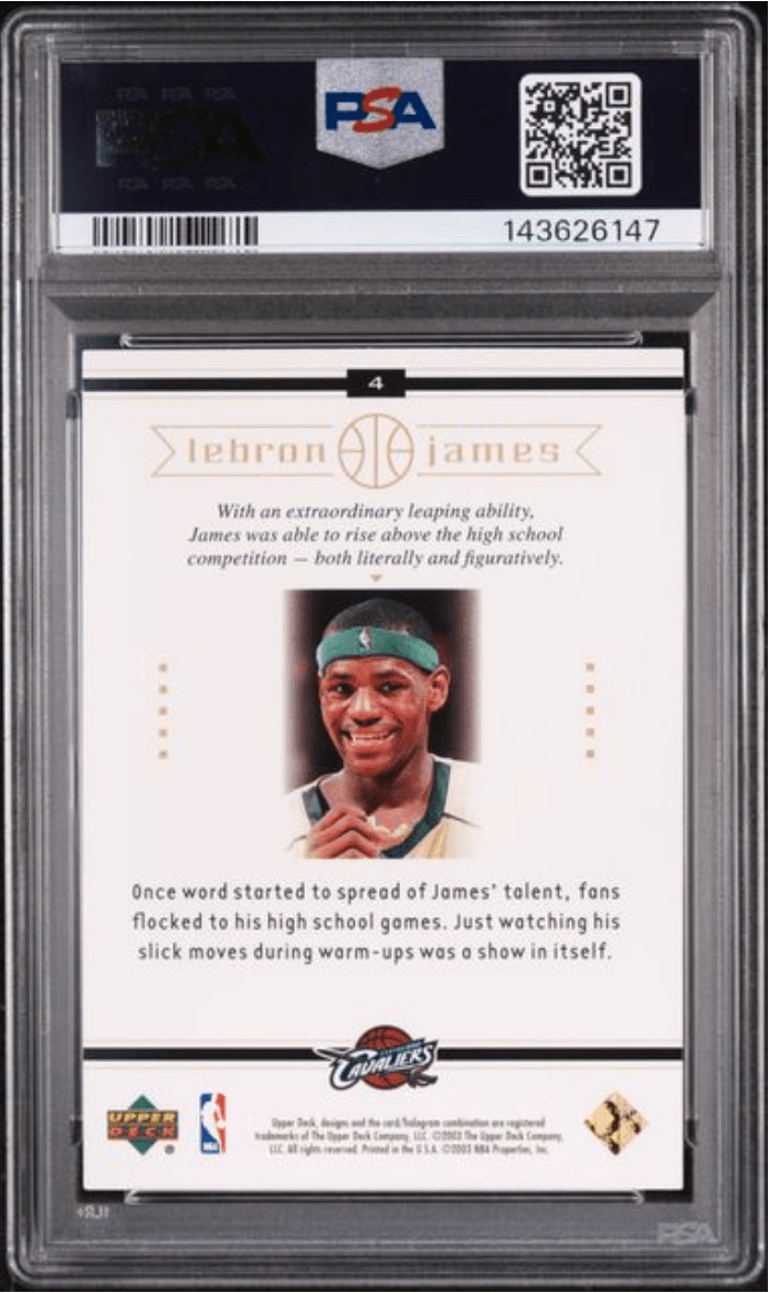 Graded 2003 Upper Deck LeBron James #4 Box Set Rookie RC Basketball Card PSA 10 Gem Mint