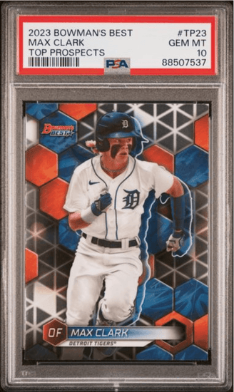 Graded 2023 Topps Bowmans Best Max Clark #TP23 Top Prospects Rookie RC Baseball Card PSA 10 Gem Mint