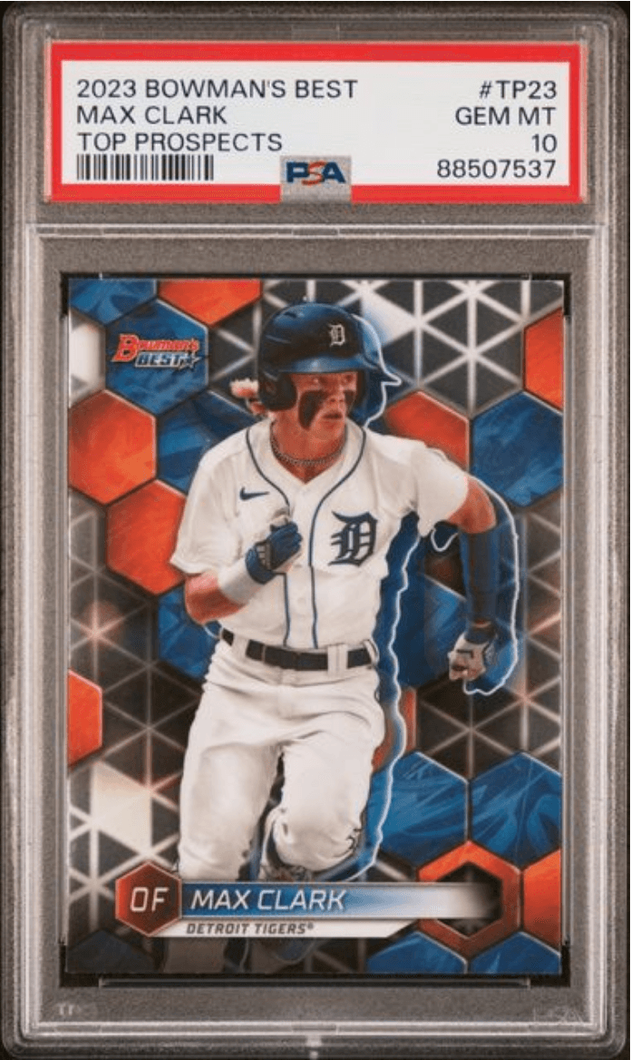 Graded 2023 Topps Bowmans Best Max Clark #TP23 Top Prospects Rookie RC Baseball Card PSA 10 Gem Mint