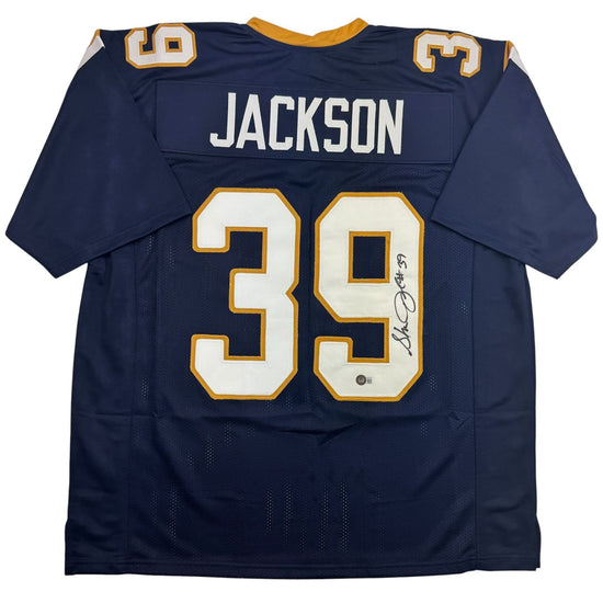 Autographed/Signed Steven Jackson St. Louis Navy Football Jersey Beckett BAS COA