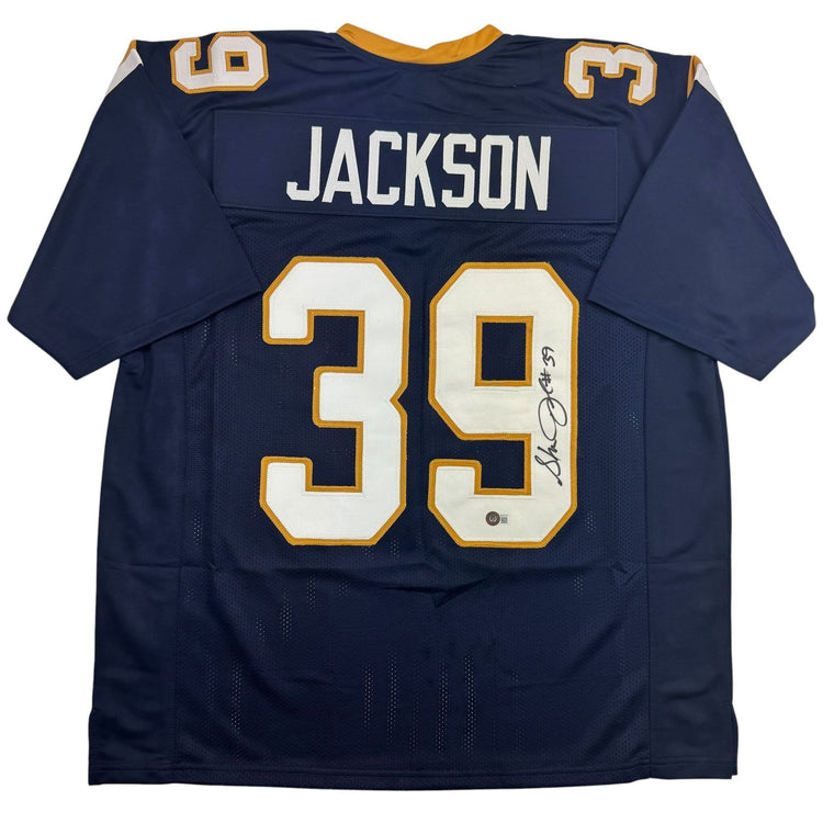 Autographed/Signed Steven Jackson St. Louis Navy Football Jersey Beckett BAS COA