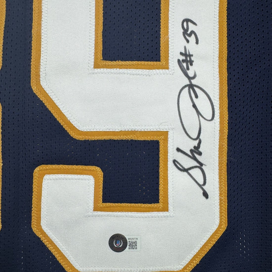Autographed/Signed Steven Jackson St. Louis Navy Football Jersey Beckett BAS COA