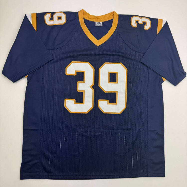 Autographed/Signed Steven Jackson St. Louis Navy Football Jersey Beckett BAS COA