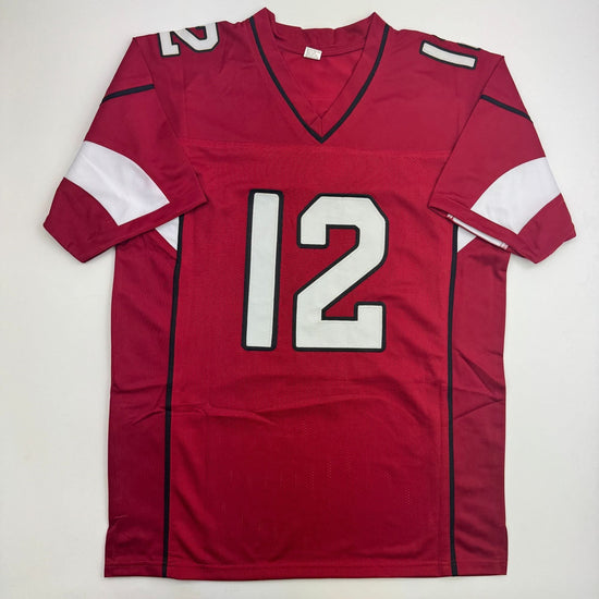 Autographed/Signed John Brown Arizona Red Football Jersey JSA COA