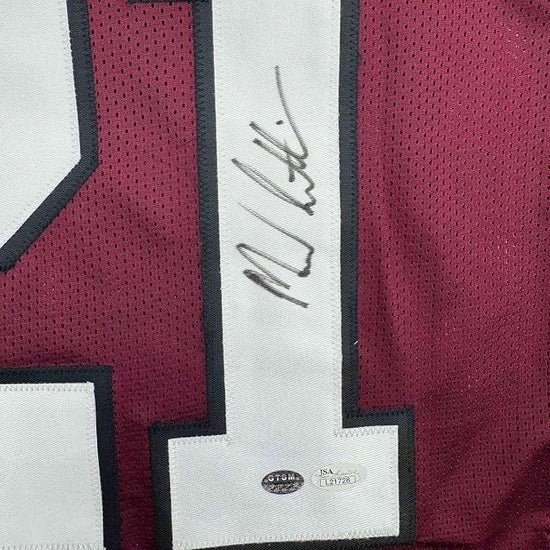 Framed Autographed/Signed Marcus Lattimore 35x39 South Carolina Maroon College Football Jersey JSA COA