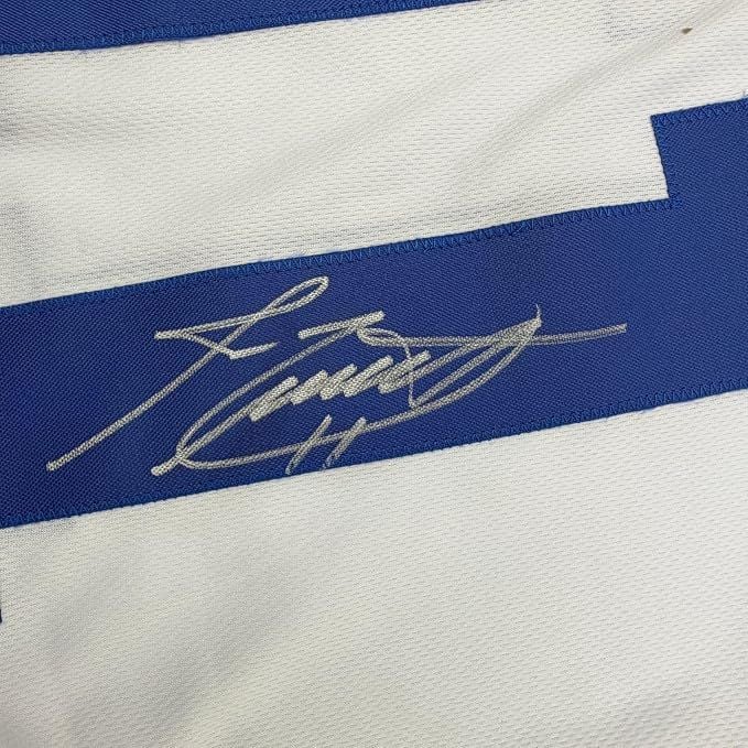 Framed Autographed/Signed Jim Everett 35x39 Los Angeles LA White Football Jersey JSA COA