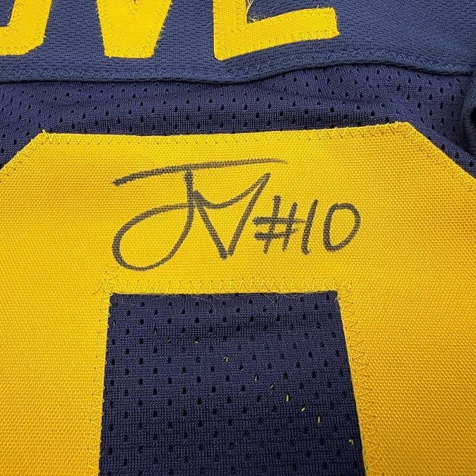 Framed Autographed/Signed Jordan Love 35x39 Green Bay Blue Retro Football Jersey Beckett BAS COA