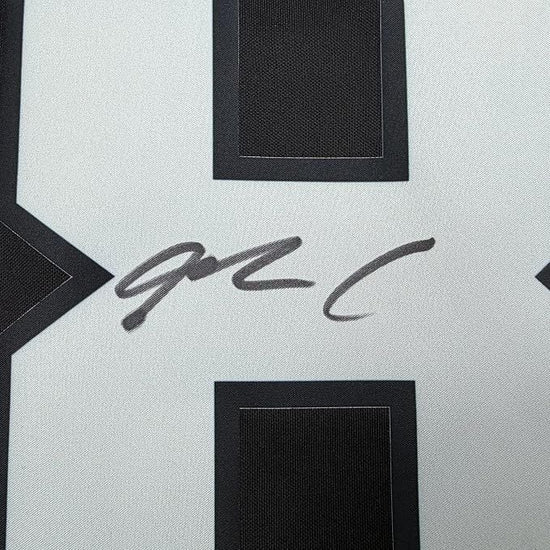 Framed Autographed/Signed Maxx Crosby 35x39 Oakland Las Vegas Raiders Black Authentic Football Jersey Fanatics COA