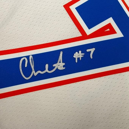 Framed Autographed/Signed Chet Holmgren 35x39 Oklahoma City OKC Thunder Blue Authentic Basketball Jersey Fanatics COA
