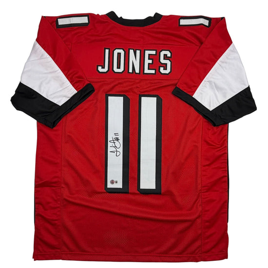 Autographed/Signed Julio Jones Atlanta Red Football Jersey Beckett BAS COA