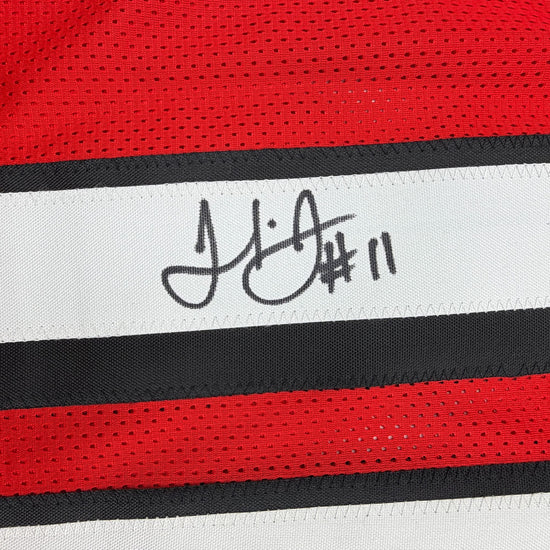 Autographed/Signed Julio Jones Atlanta Red Football Jersey Beckett BAS COA