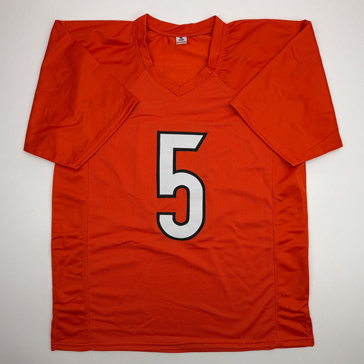 Autographed/Signed Tee Higgins Cincinnati Orange Football Jersey Beckett BAS COA