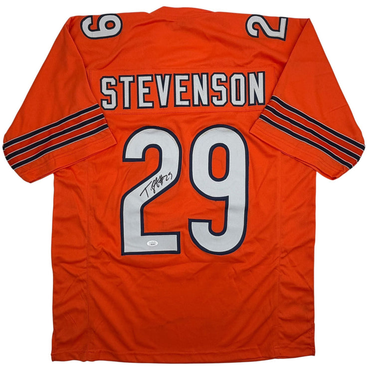 Autographed/Signed Tyrique Stevenson Chicago Orange Football Jersey JSA COA