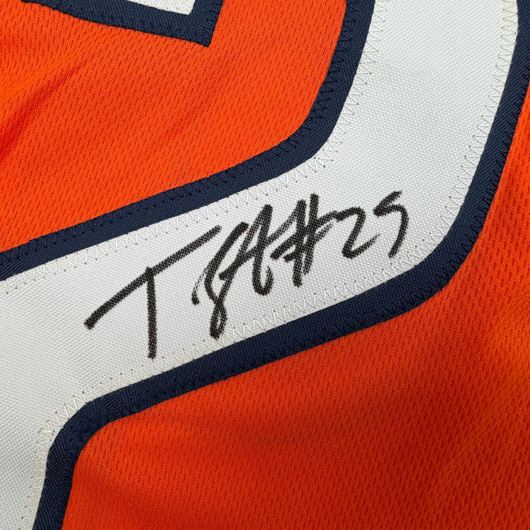 Autographed/Signed Tyrique Stevenson Chicago Orange Football Jersey JSA COA