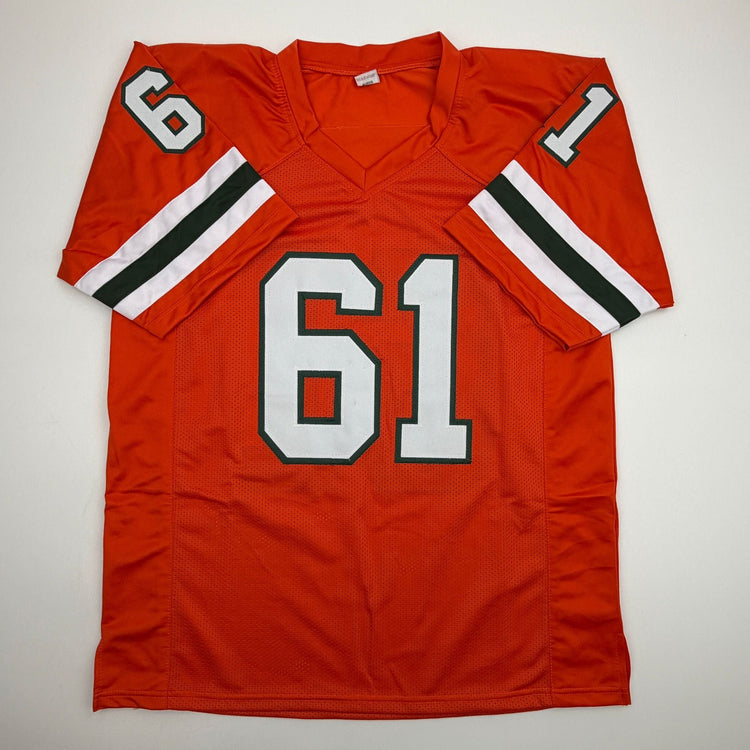 Autographed/Signed Francis Mauigoa Miami Orange College Football Jersey JSA COA