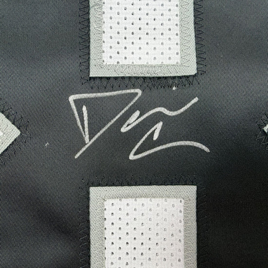 Autographed/Signed Daniel Carlson Las Vegas White Football Jersey Beckett BAS COA