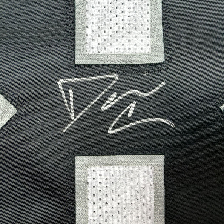 Autographed/Signed Daniel Carlson Las Vegas White Football Jersey Beckett BAS COA