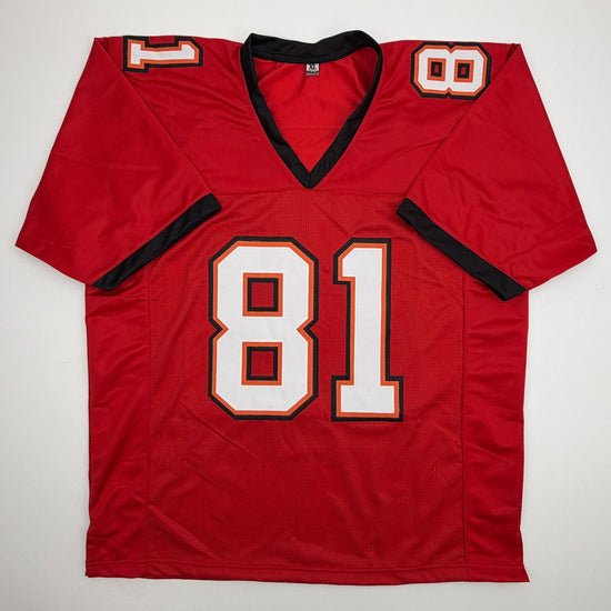 Autographed/Signed Antonio Brown Tampa Bay Red Football Jersey Beckett BAS COA