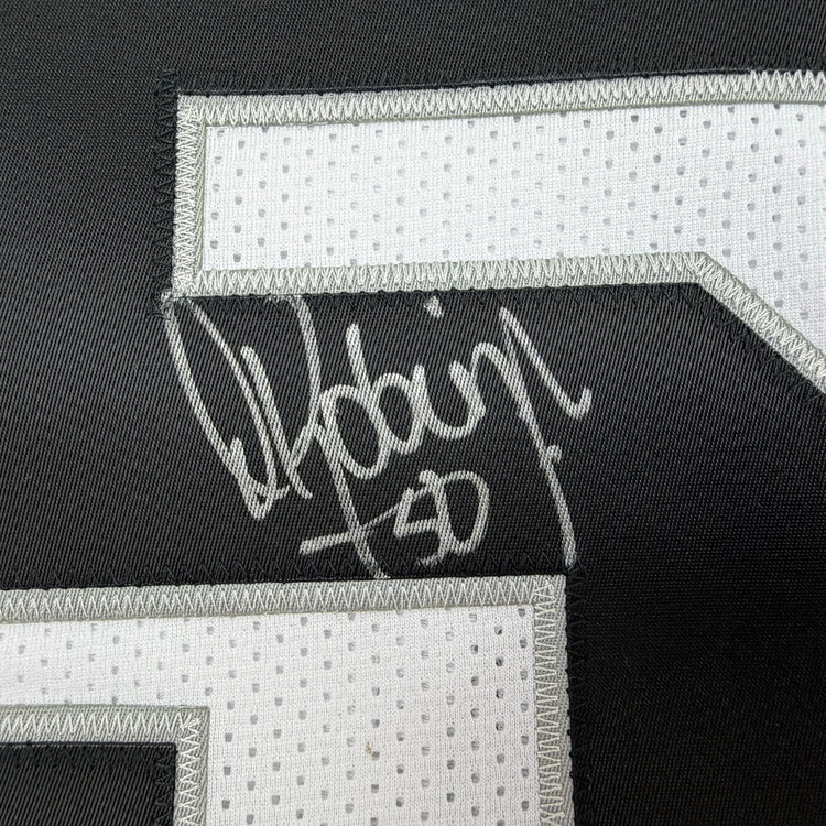 Autographed/Signed David Robinson San Antonio White Basketball Jersey Beckett BAS COA