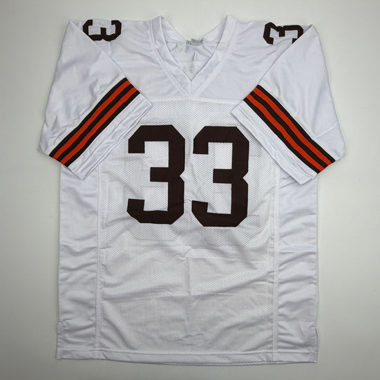 Autographed/Signed Trent Richardson Cleveland White Football Jersey JSA COA