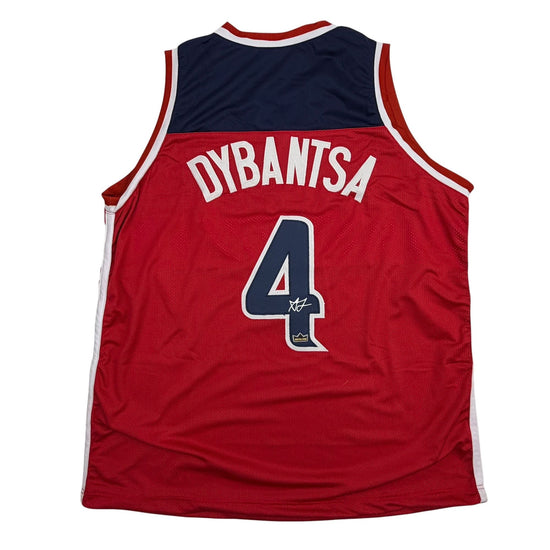 Facsimile Autographed AJ Dybantsa Washington Red Reprint Laser Auto Basketball Jersey Size Men's XL