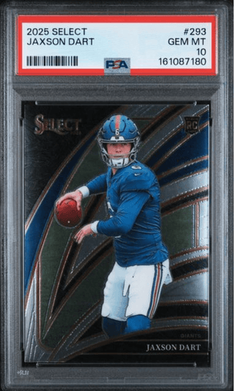 Graded 2025 Panini Select Jaxson Dart #293 Rookie RC Football Card PSA 10 Gem Mint