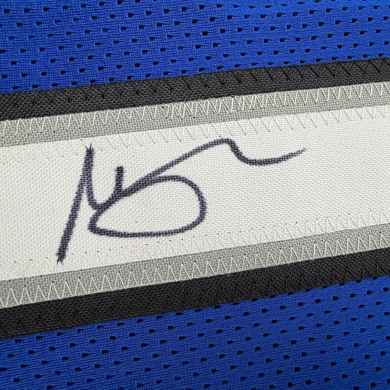 Framed Autographed/Signed Moritz Moe Wagner 35x39 Orlando Blue Basketball Jersey Pristine PA COA
