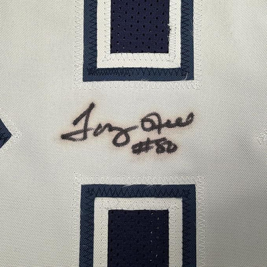 Framed Autographed/Signed Tony Hill 35x39 Dallas Blue Football Jersey JSA COA