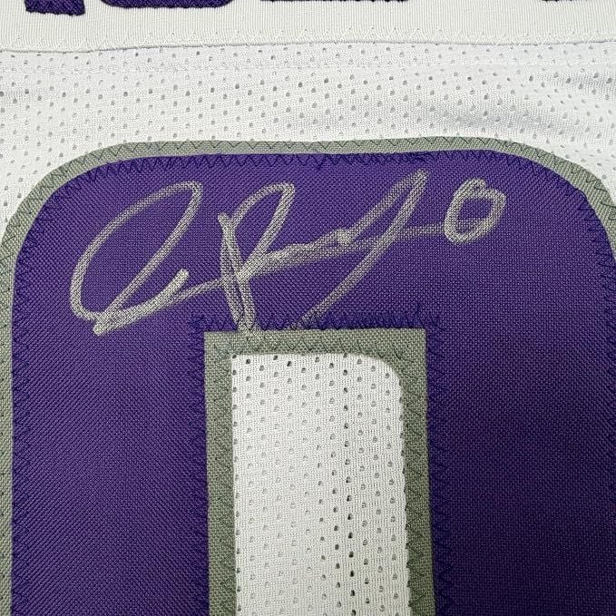 Framed Autographed/Signed Ivan Pace Jr. 35x39 Minnesota White Out Alternate Football Jersey Beckett BAS COA