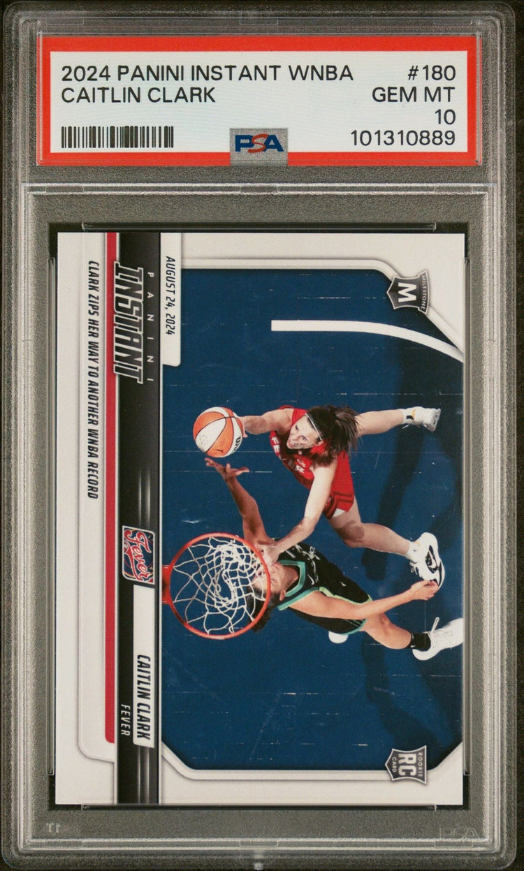 Graded 2024 Panini Instant WNBA Caitlin Clark #180 Rookie RC Basketball Card PSA 10 Gem Mint