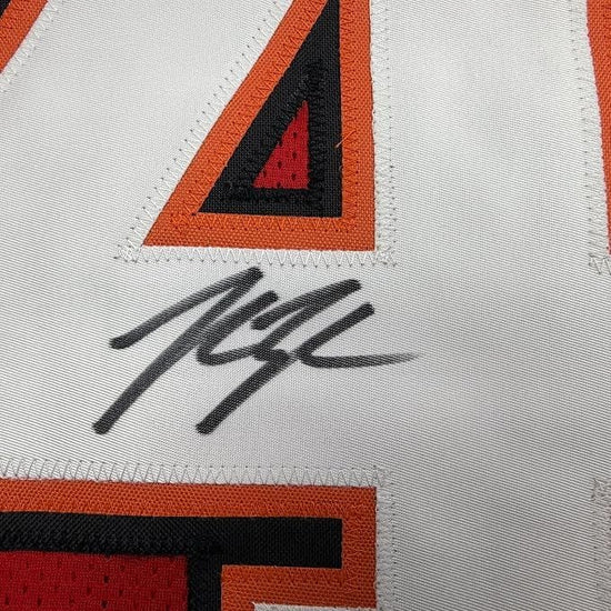Framed Autographed/Signed John Lynch 35x39 Tampa Bay Red Football Jersey Beckett BAS COA