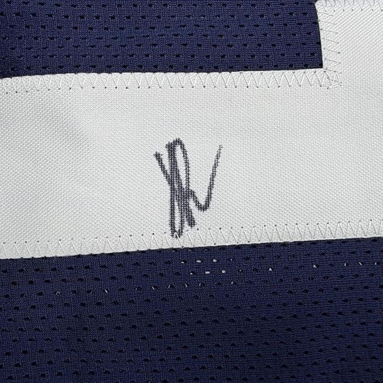 Framed Autographed/Signed Jaylen Reed 35x39 Penn State Blue College Football Jersey JSA COA