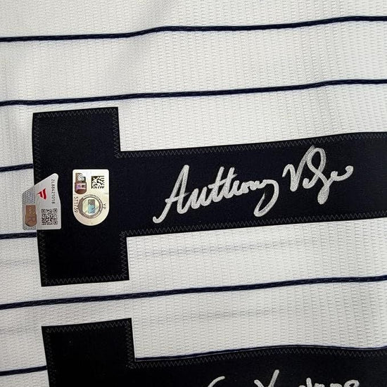 Framed Autographed/Signed Anthony Volpe 35x39 New York Yankees Pinstripe Authentic Baseball Jersey Fanatics & MLB COA