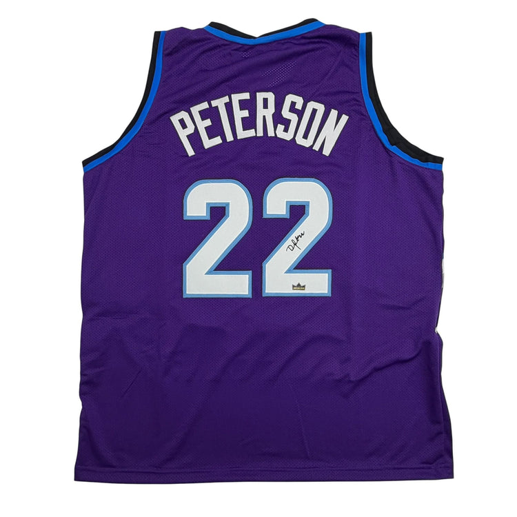 Facsimile Autographed Darryn Peterson Utah Purple Reprint Laser Auto Basketball Jersey Size Men's XL