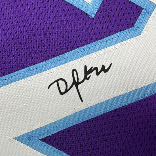 Facsimile Autographed Darryn Peterson Utah Purple Reprint Laser Auto Basketball Jersey Size Men's XL