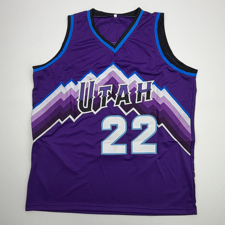Facsimile Autographed Darryn Peterson Utah Purple Reprint Laser Auto Basketball Jersey Size Men's XL