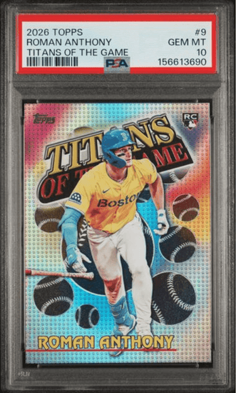Graded 2025 Topps Roman Anthony #9 Titans of the Game Rookie RC Baseball Card PSA 10 Gem Mint
