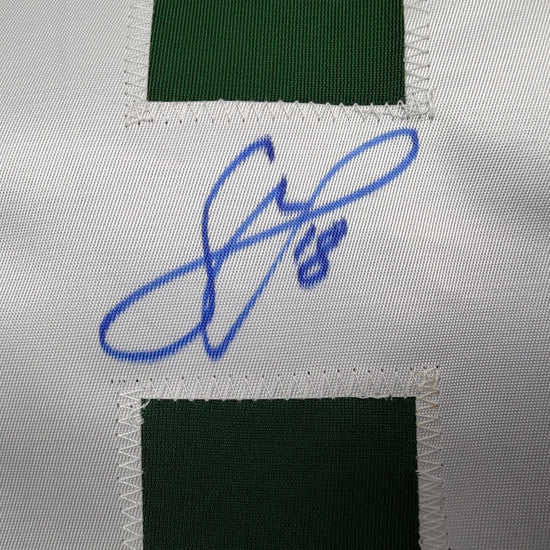 Autographed/Signed Sam Steel Dallas Green Hockey Jersey Beckett BAS COA