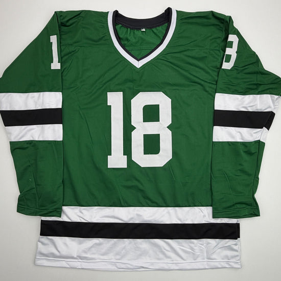 Autographed/Signed Sam Steel Dallas Green Hockey Jersey Beckett BAS COA