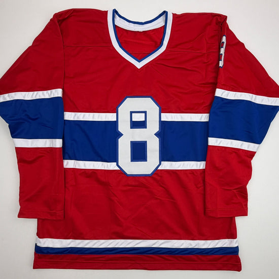 Autographed/Signed Mike Matheson Montreal Red Hockey Jersey Beckett BAS COA